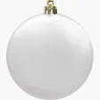 3" Satin Finish Flat Shatterproof Ornament
