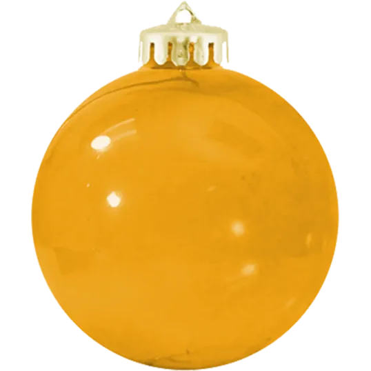 3¼" Crystal Translucent USA-Made Round Glossy Shatterproof Ornament