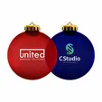 3¼" Crystal Translucent USA-Made Round Glossy Shatterproof Ornament — view 2