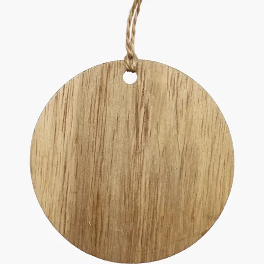 3" Round Wood Ornament