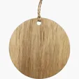 3" Round Wood Ornament