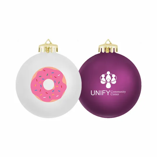 3¼" Satin Finish Round Shatterproof Ornament — view 2