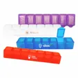 7-Day Pill Case with Hinged Snap-Up Lid — view 2