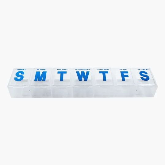 Jumbo 7-Day Pill Case with Snap-Up Hinged Lid
