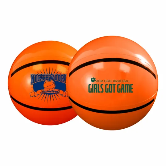 9" Sport Beach Ball - Basketball — view 2