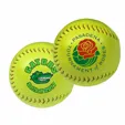 Optic Yellow Synthetic Leather Softball — view 2