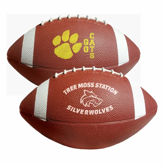 10½" Small Rubber Football with Contrasting Laces — view 2