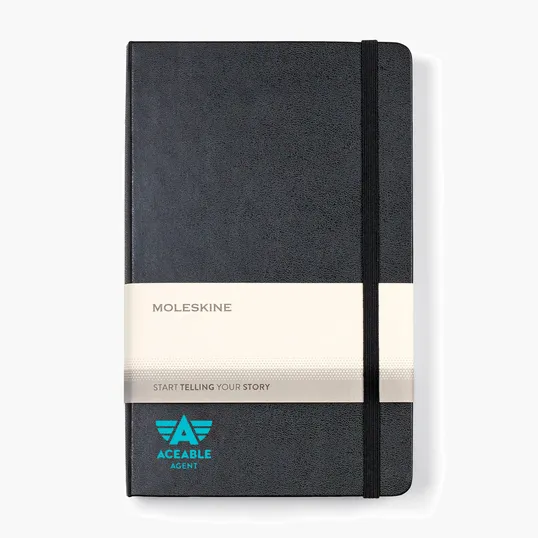 Moleskine® Hard Cover Ruled Large Expanded Notebook — view 3