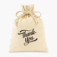 Canvas Drawstring Gift Bag, Medium — view 2