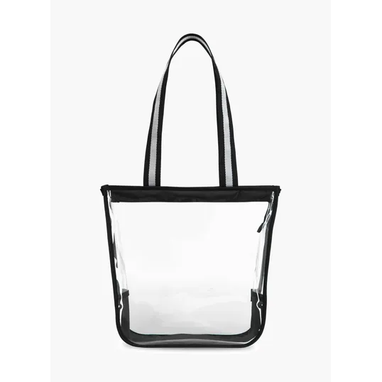 Sigma Clear Zippered Tote with 25" Shoulder Straps