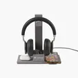 Truman Dual Wireless Charger and Headphone Stand — view 2