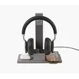 Truman Dual Wireless Charger and Headphone Stand