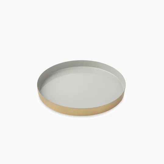 Be Home® Luxe Round Enamel Tray