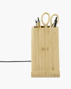 Picture For Auden Bamboo Wireless Charging Pencil Cup