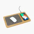 Auden Bamboo Wireless Charging Mouse Pad — view 2