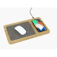 Auden Bamboo Wireless Charging Mouse Pad
