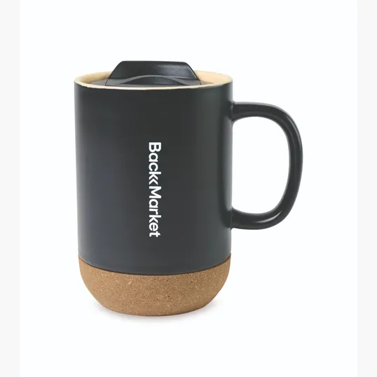 Valo Ceramic Lidded Mug, 14 Oz. — view 3