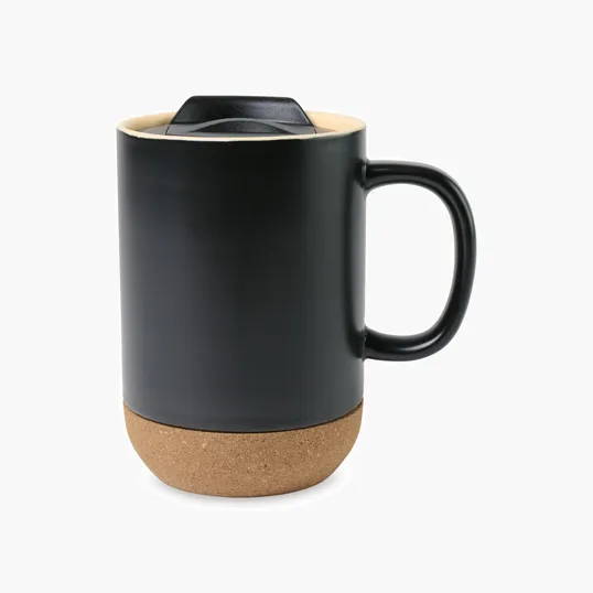 Valo Ceramic Lidded Mug, 14 Oz.