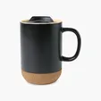 Valo Ceramic Lidded Mug, 14 Oz.