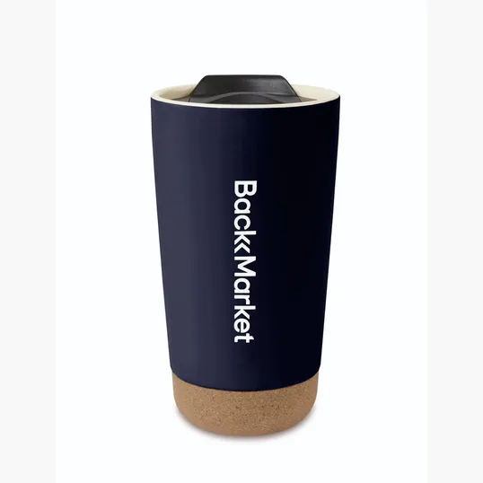 Valo Ceramic Tumbler, 16 Oz. Cork-Wrapped Travel Cup — view 6