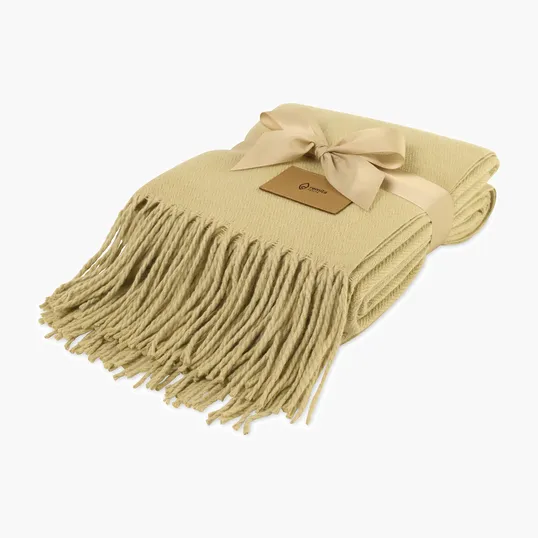 Everlasting Throw Blanket with Faux Leather Patch — view 7