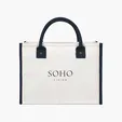 Market Street Canvas Tote with Antique Brass Rivets — view 6