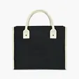 Market Street Canvas Tote with Antique Brass Rivets