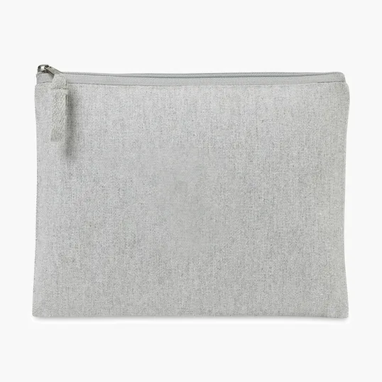 Recycled Cotton Zippered Pouch with AWARE™ Tracker — view 2