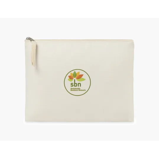 Recycled Cotton Zippered Pouch with AWARE™ Tracker — view 7