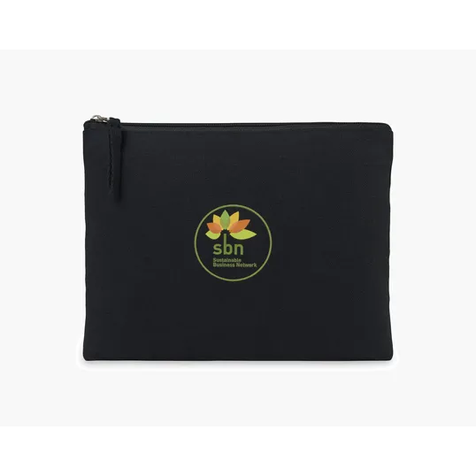 Recycled Cotton Zippered Pouch with AWARE™ Tracker — view 5