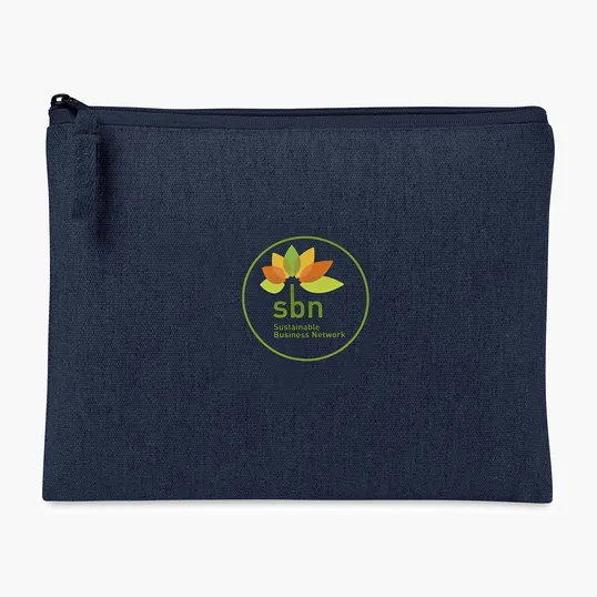 Recycled Cotton Zippered Pouch with AWARE™ Tracker — view 8