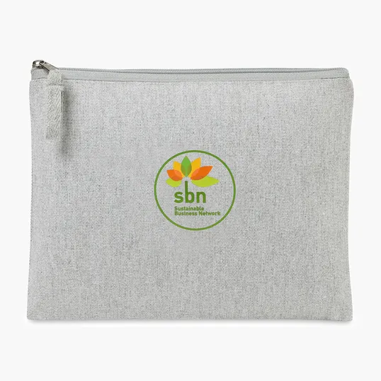 Recycled Cotton Zippered Pouch with AWARE™ Tracker — view 6