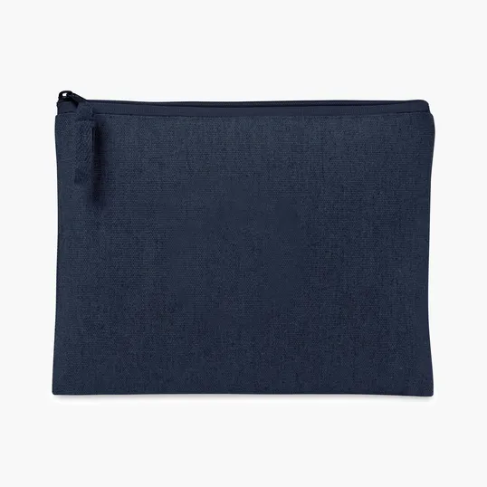 Recycled Cotton Zippered Pouch with AWARE™ Tracker — view 4