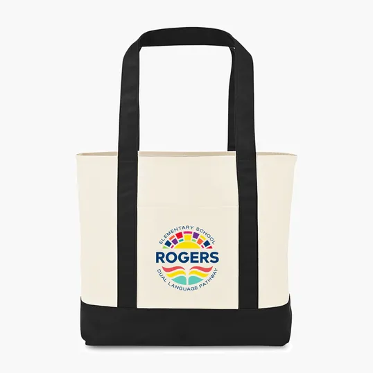 Large Canvas Tote with Front Pocket — view 6