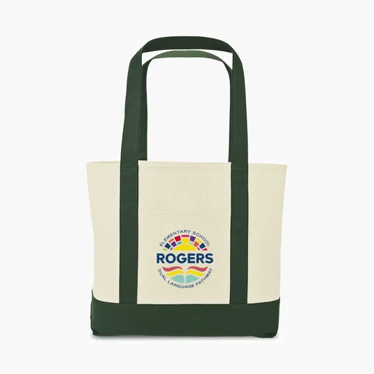Large Canvas Tote with Front Pocket — view 7