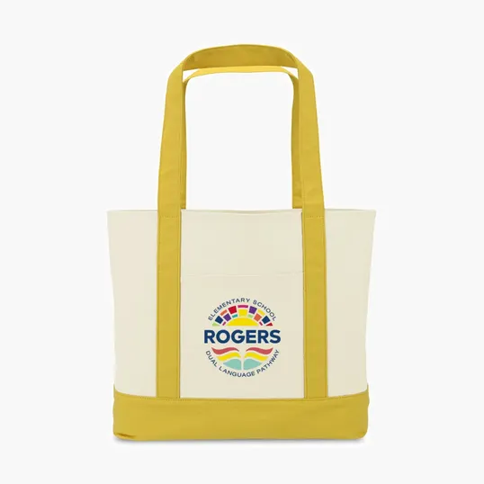 Large Canvas Tote with Front Pocket — view 9