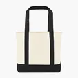 Large Canvas Tote with Front Pocket