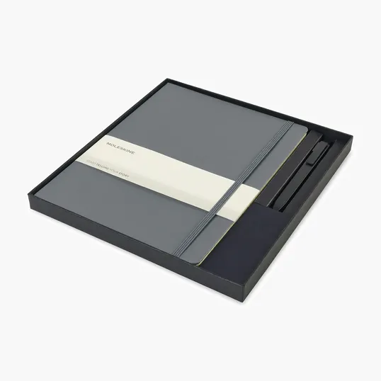 Moleskine® X-Large Notebook and GO Pen Gift Set — view 2