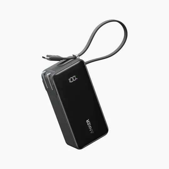 Anker® Power Bank (10K, Fusion, Built-In Cable)