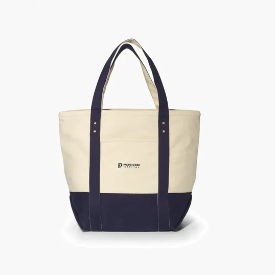 Seaside Zippered Cotton Tote — view 4