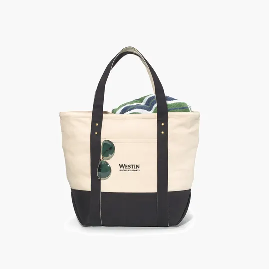 Seaside Zippered Cotton Tote — view 3