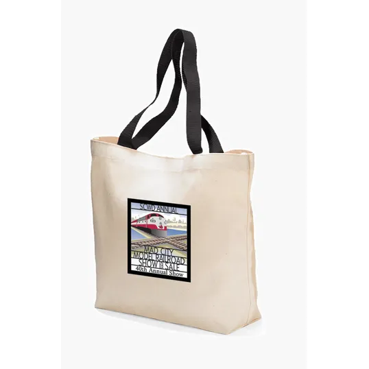 Colored Handle Tote, 9 oz Cotton Canvas — view 6