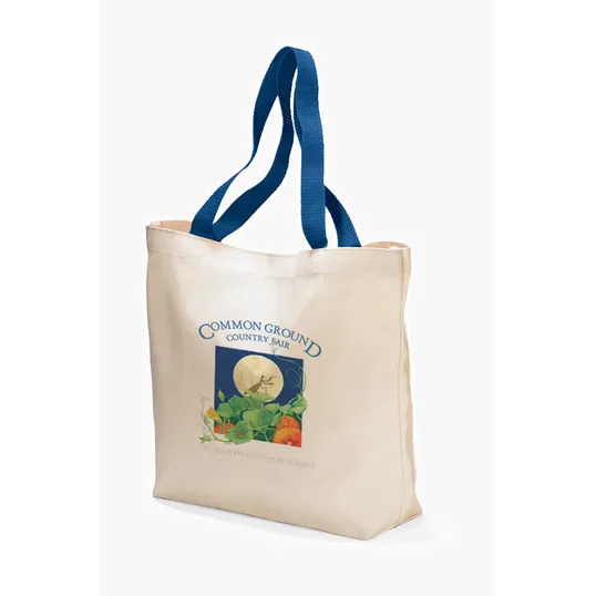 Colored Handle Tote, 9 oz Cotton Canvas — view 4