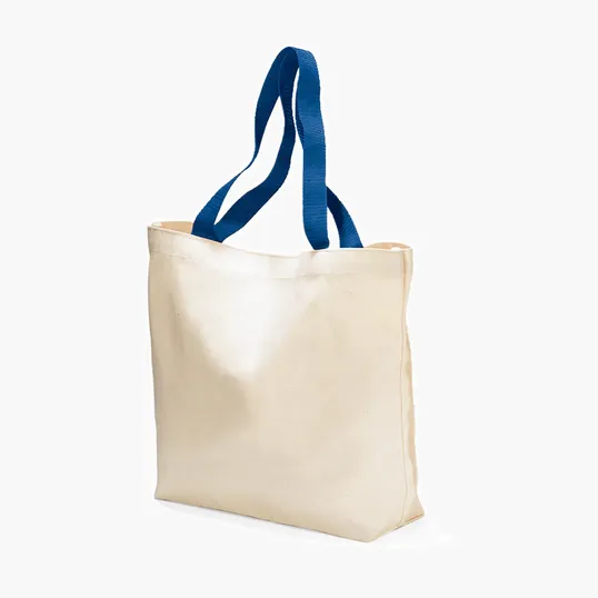 Colored Handle Tote, 9 oz Cotton Canvas
