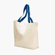 Colored Handle Tote, 9 oz Cotton Canvas