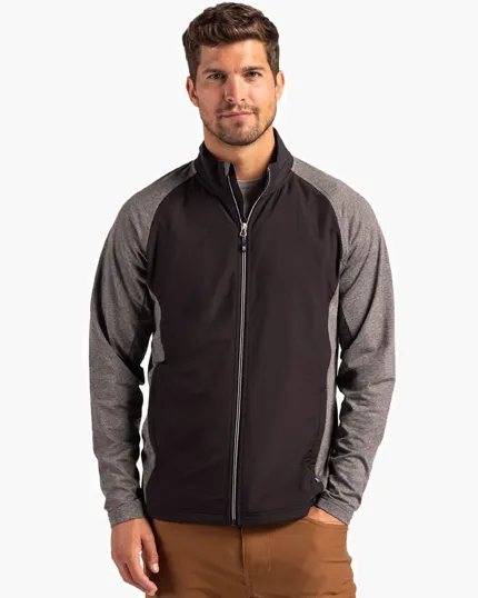 Adapt Recycled Soft Knit Stretch Hybrid Full Zip Jacket, Big & Tall — view 6