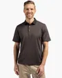 Virtue Recycled Micro Stripe Featherlight Pique Big & Tall Polo — view 2