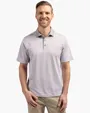 Virtue Recycled Micro Stripe Featherlight Pique Big & Tall Polo — view 4