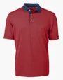 Virtue Recycled Micro Stripe Featherlight Pique Big & Tall Polo — view 11