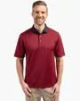 Virtue Recycled Micro Stripe Featherlight Pique Big & Tall Polo — view 5
